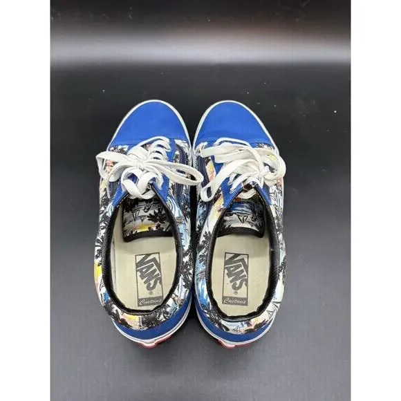 Vans Old Skool Hawaiian Tropical Floral Multicolor Canvas Sneakers Men's Size 10 - Picture 5 of 7